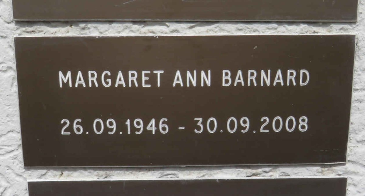 BARNARD Margaret Ann 1946-2008