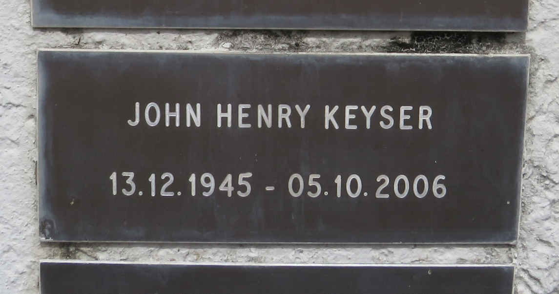 KEYSER John Henry 1945-2006