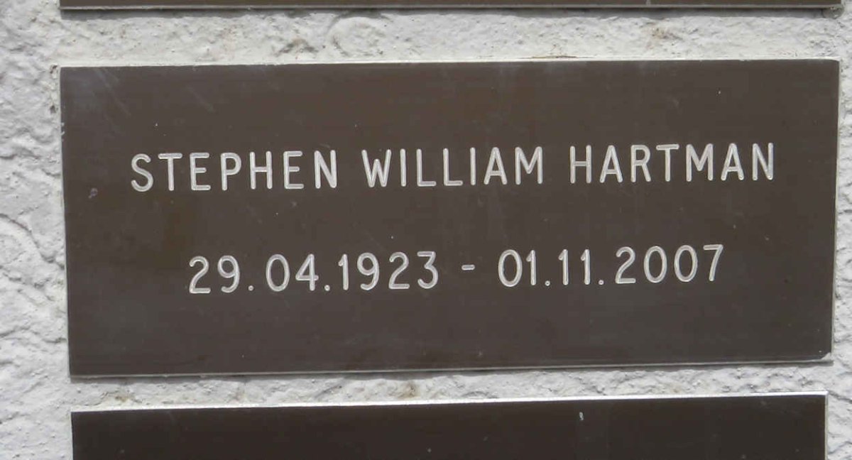 HARTMAN Stephen William 1923-2007