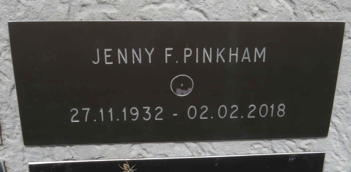 PINKHAM Jenny F. 1932-2018