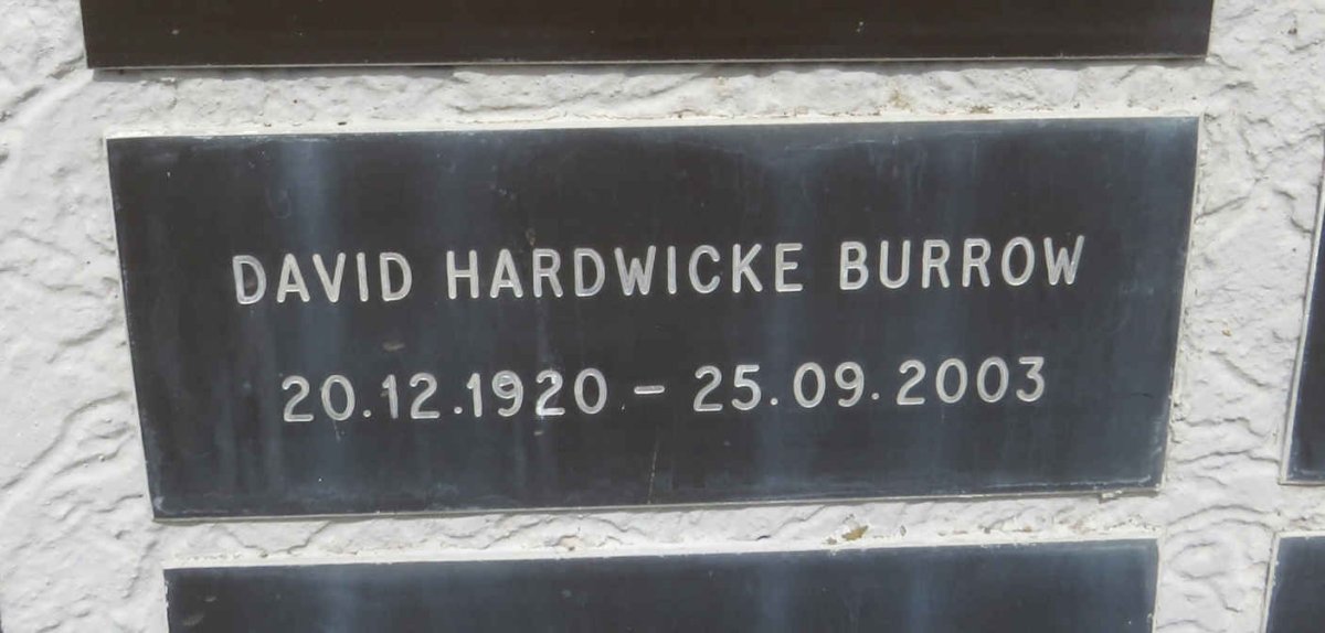 BURROW David Hardwick 1920-2003