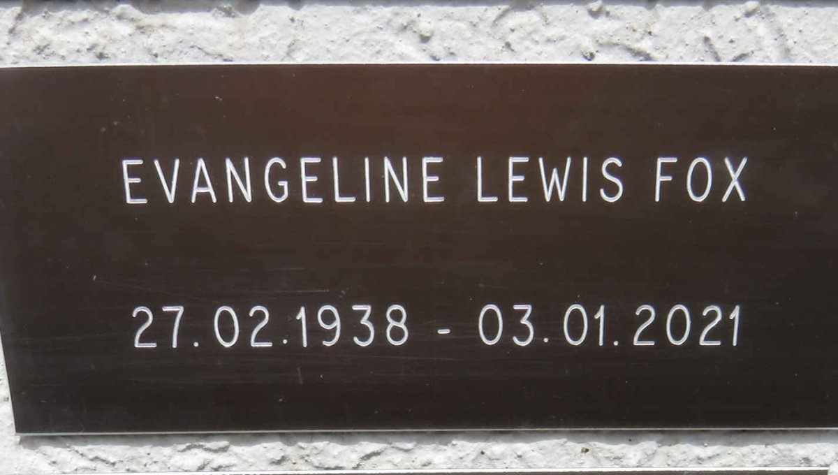 FOX Evangeline Lewis 1938-2021