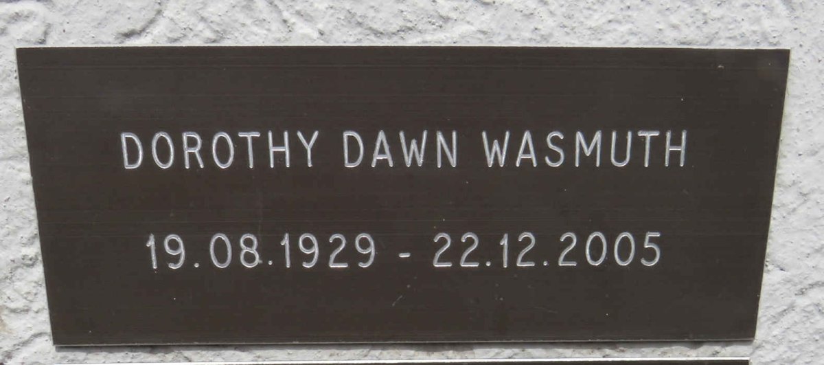 WASMUTH Dorothy Dawn 1929-2005