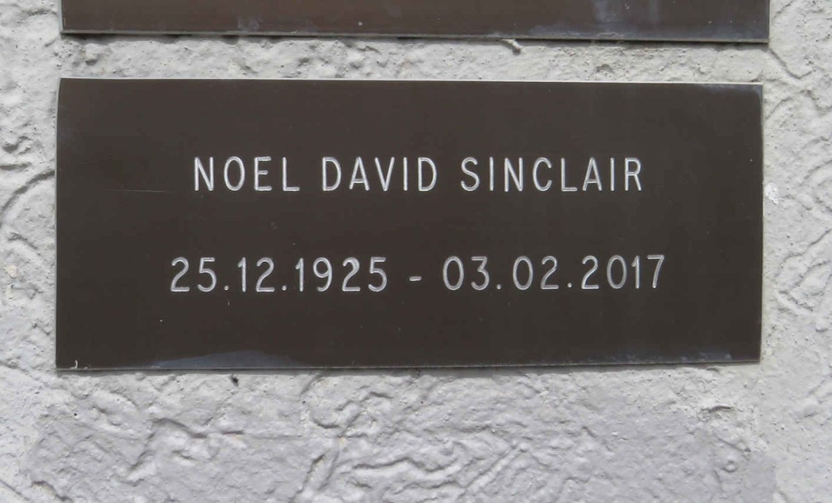 SINCLAIR Noel David 1925-2017