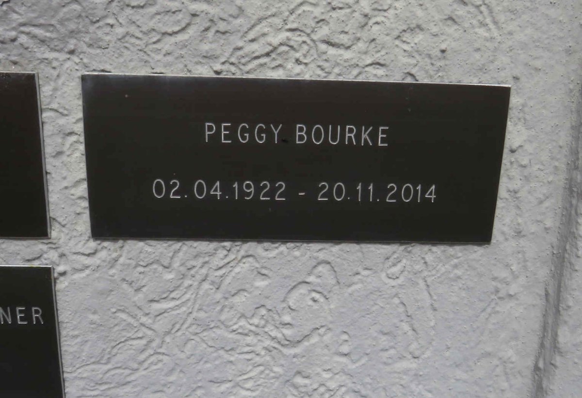 BOURKE Peggy 1922-2014