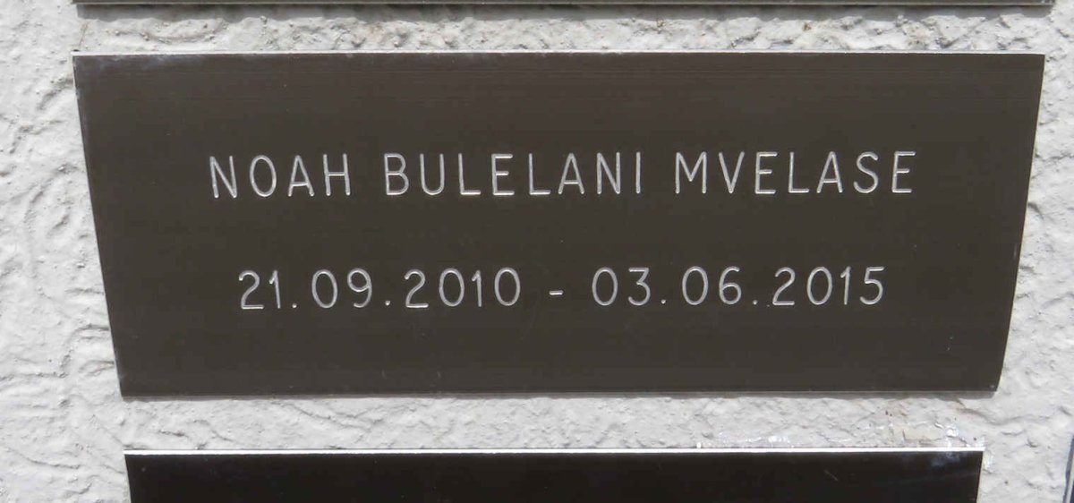 MVELASE Noah Bulelani 2010-2015