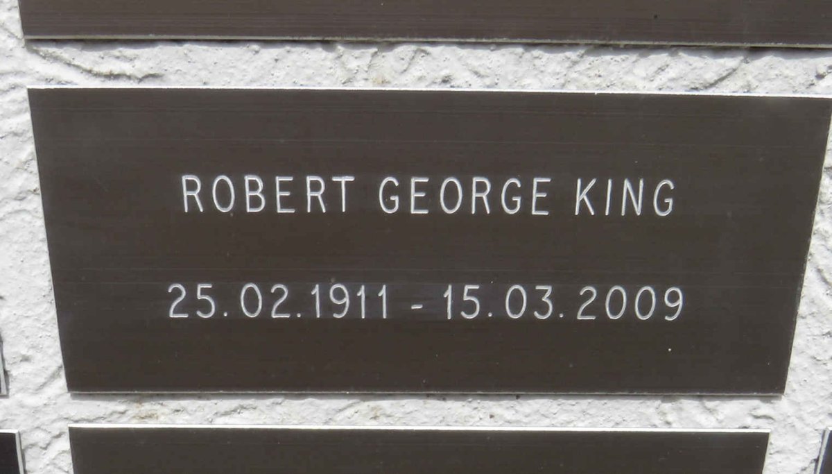 KING Robert George 1911-2009