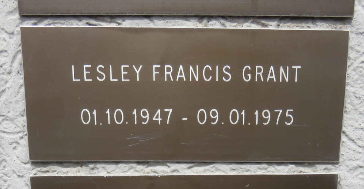 GRANT Leslie Francis 1947-1975