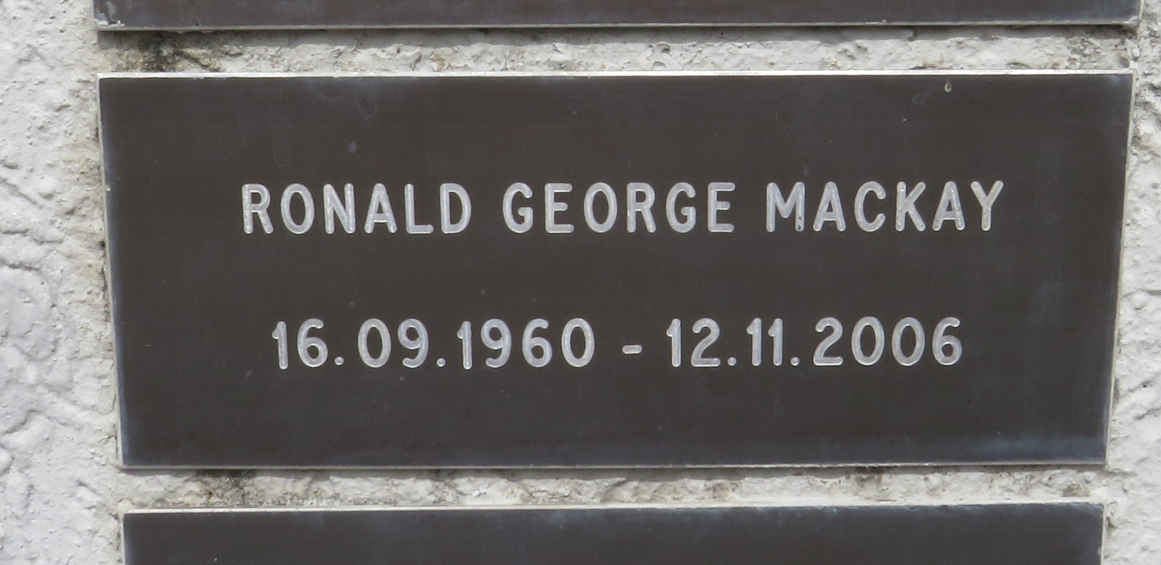 MACKAY Ronald George 1960-2006