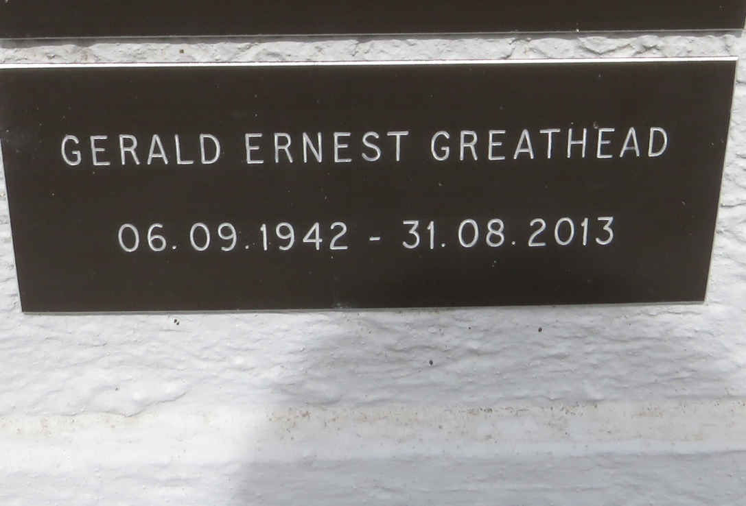 GREATHEAD Geraldine Ernest 1942-2013