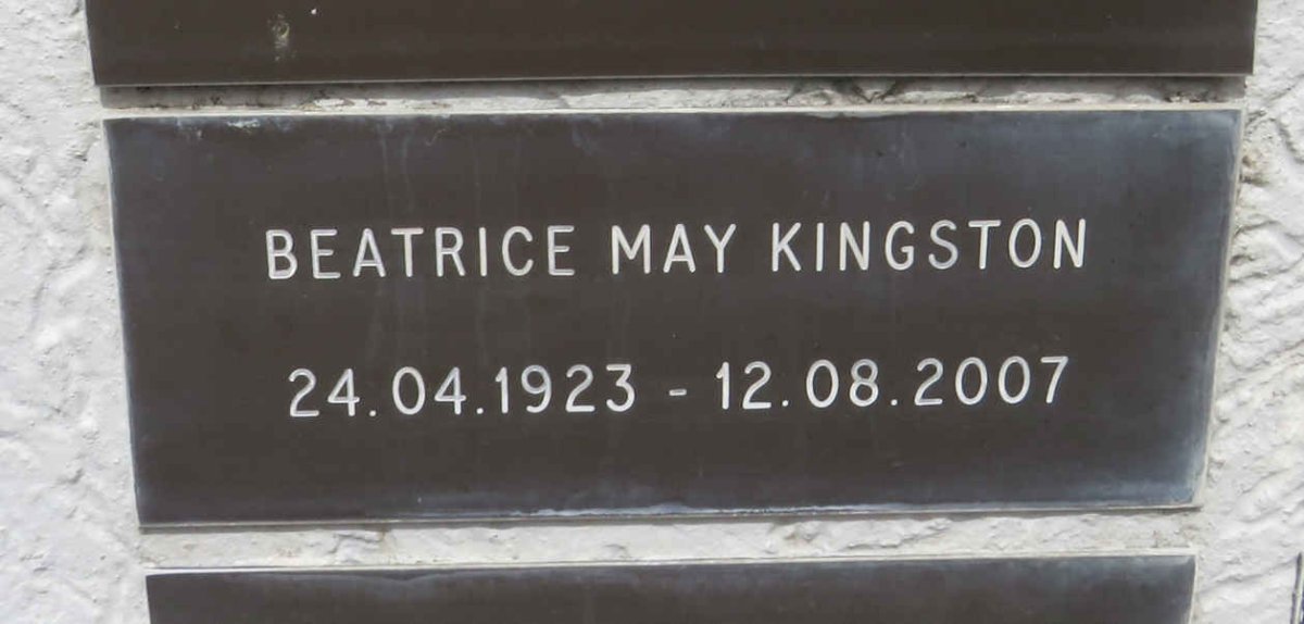 KINGSTON Beatrice May 1923-2007