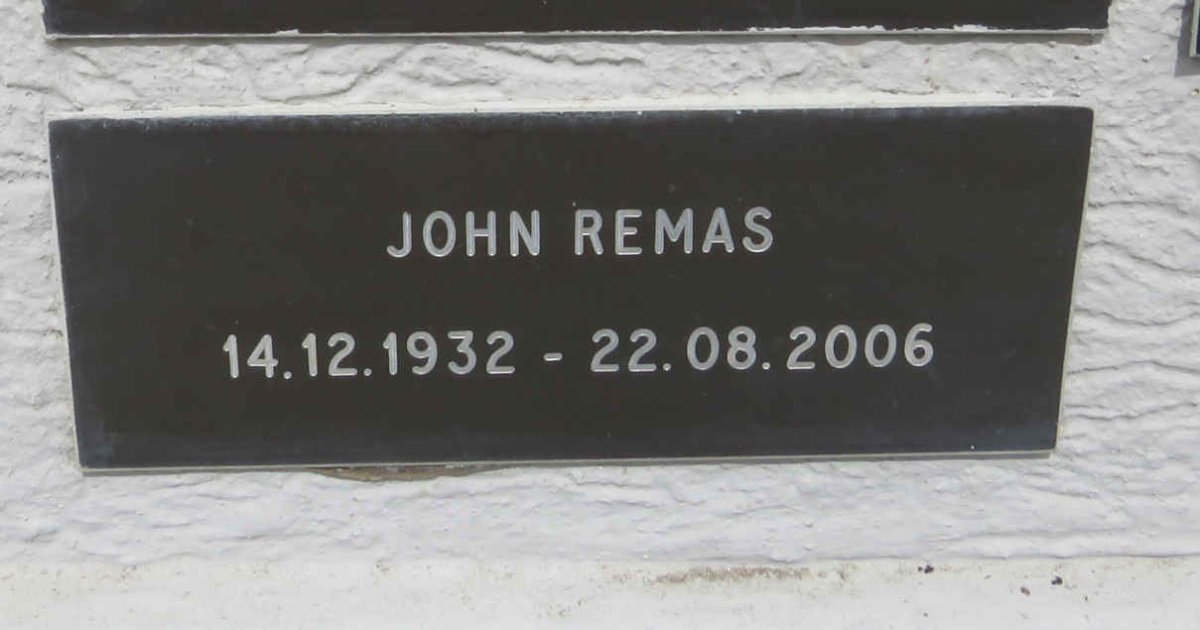 REMAS John 1932-2006