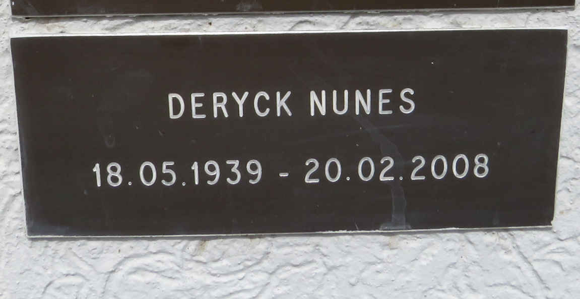 NUNES Deryck 1939-2008