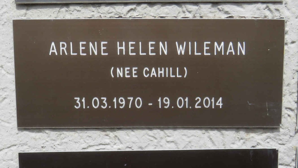 WILEMAN Arlene Helen nee CAHILL 1970-2014