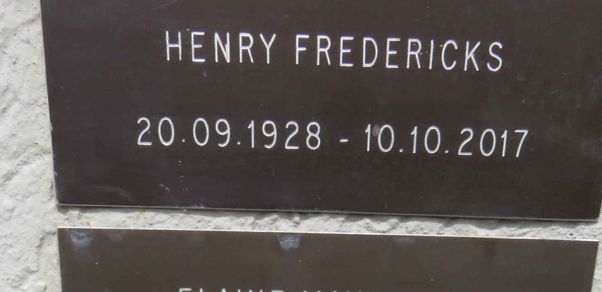 FREDERICKS Henry 1928-2017