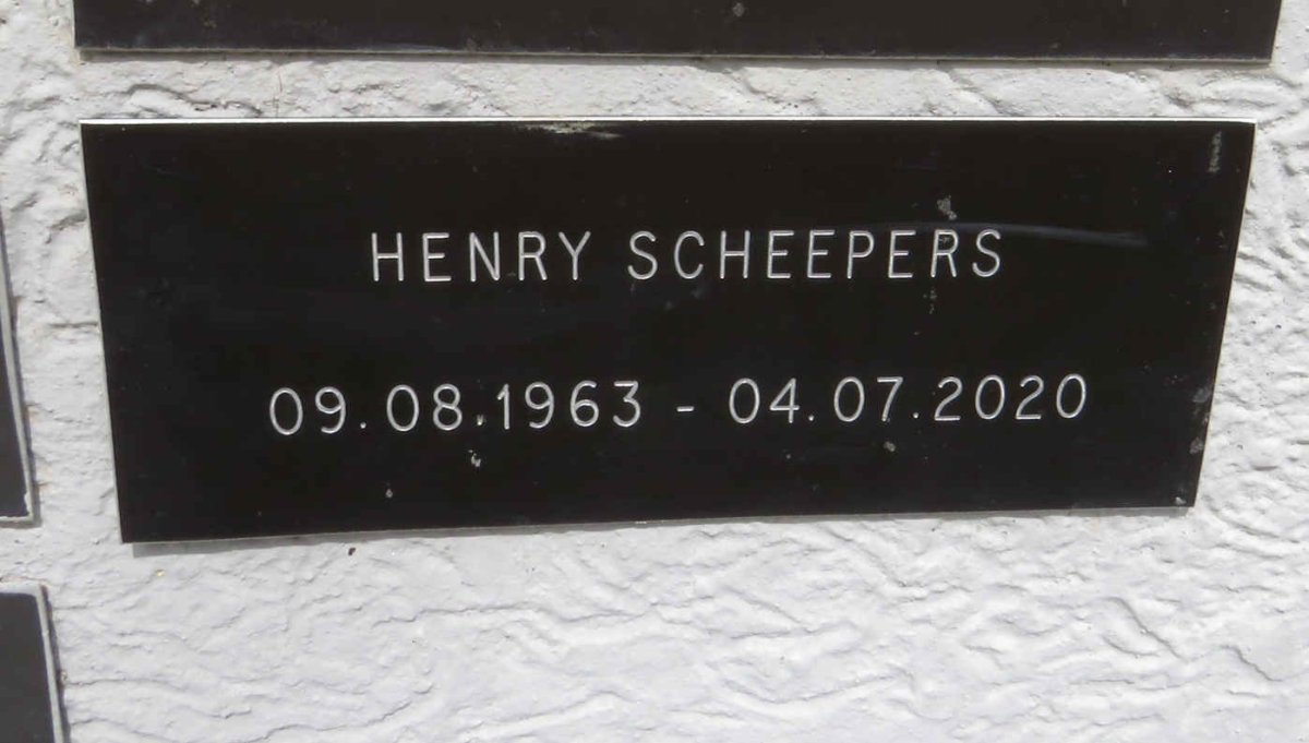 SCHEEPERS Henry 1963-2020