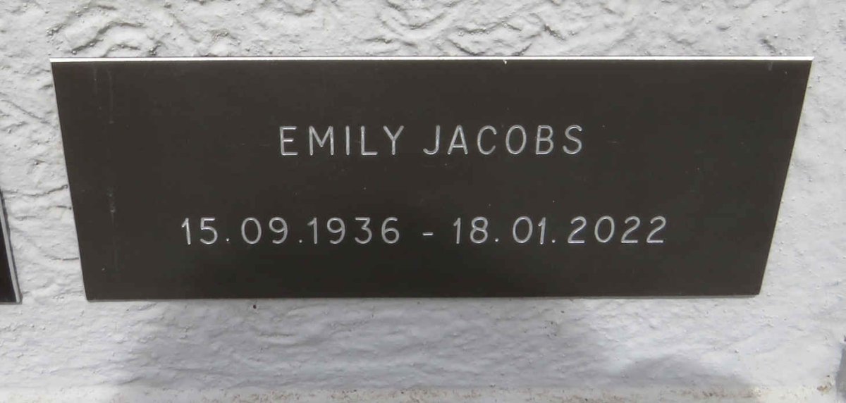 JACOBS Emily 1936-2022