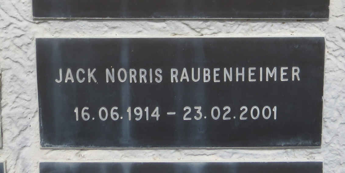 RAUBENHEIMER Jack Norris 1914-2001