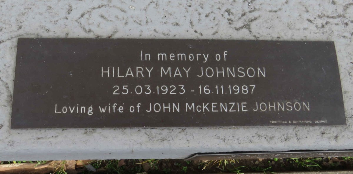 JOHNSON Hilary May 1923-1987