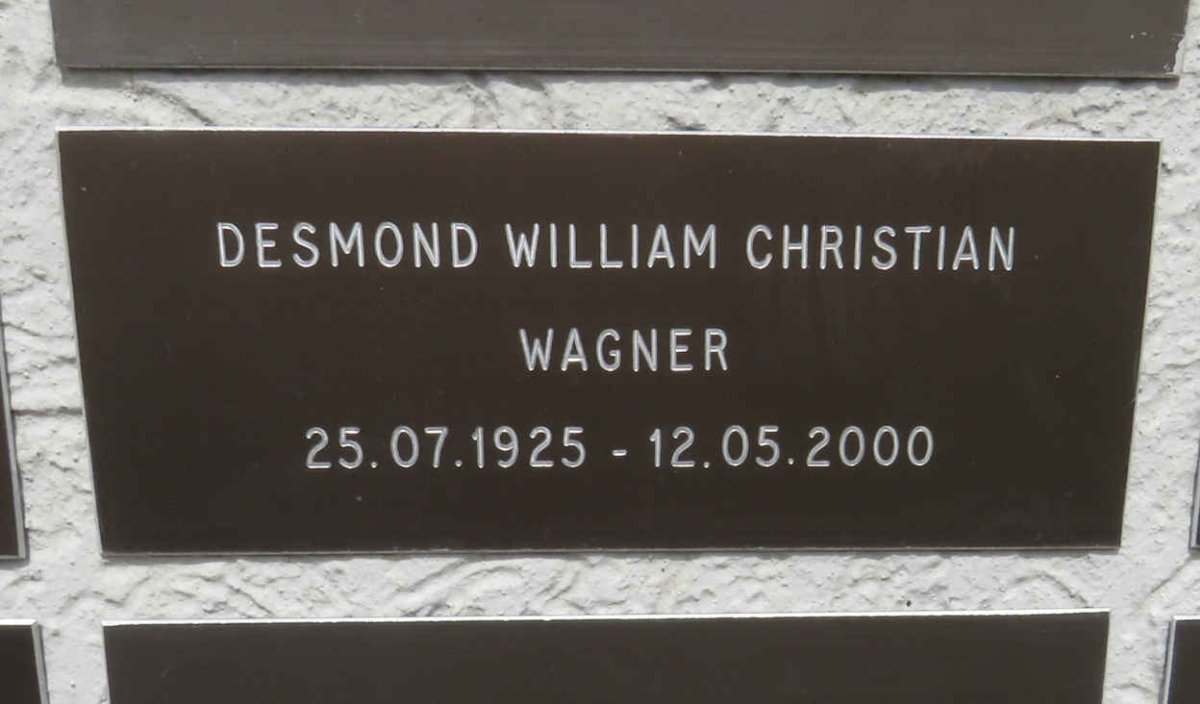 WAGNER Desmond William Christian 1925-2000