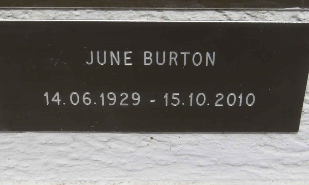 BURTON June 1929-2010