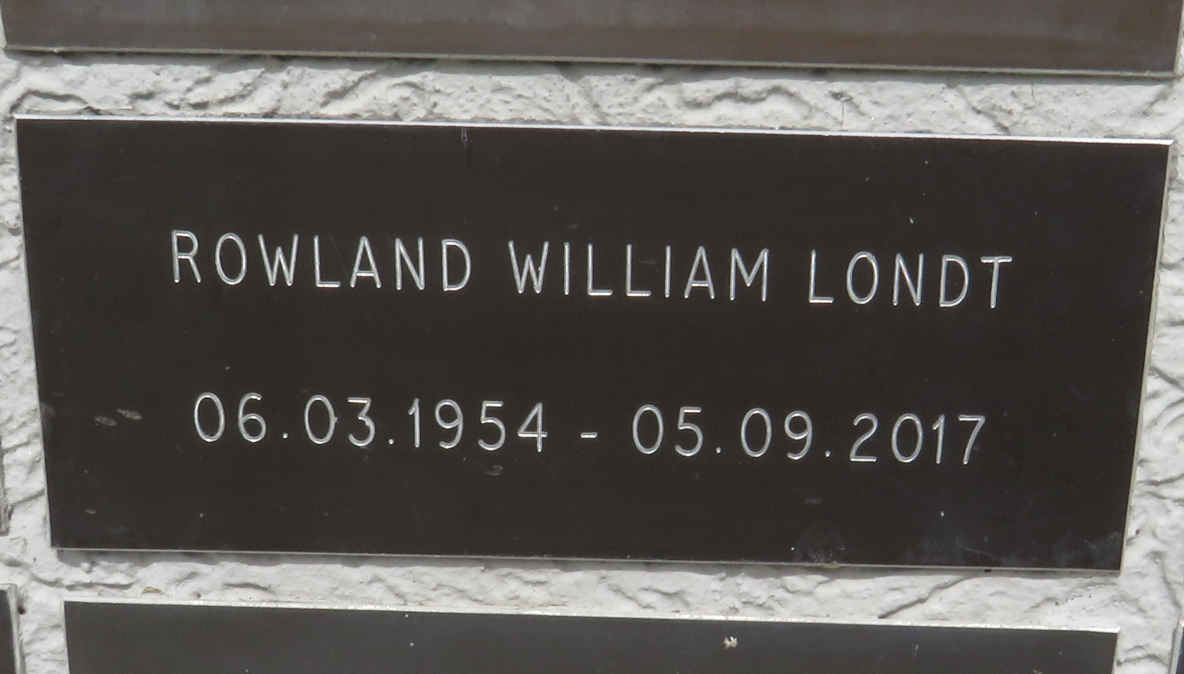 LONDT Rowland William 1954-2017