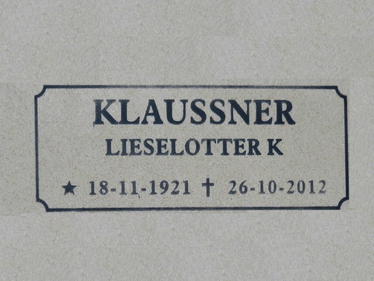 KLAUSSNER Lieselotter K. 1921-2012