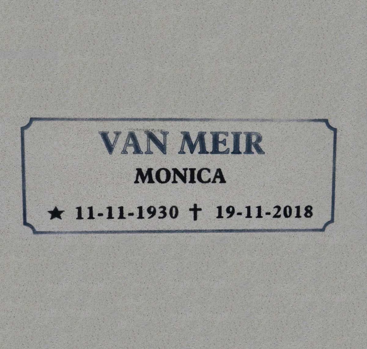MEIR Monica, van 1930-2018