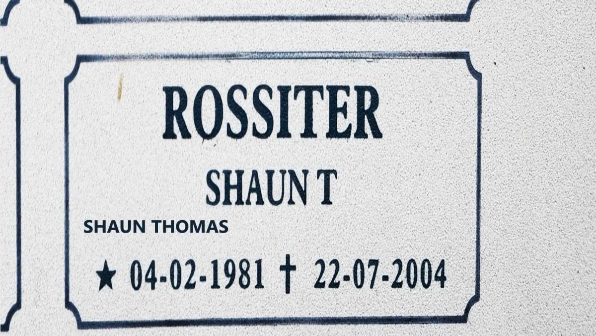 ROSSITER Shaun THOMAS 1981-2004