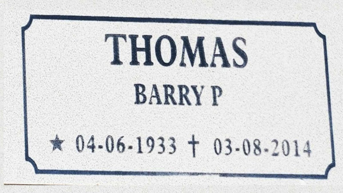 THOMAS Barry P. 1933-2014