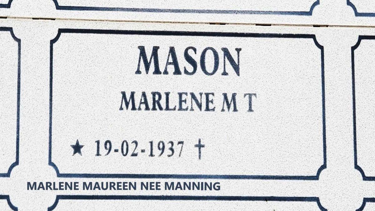 MASON Marlene Maureen nee MANNING 1937-