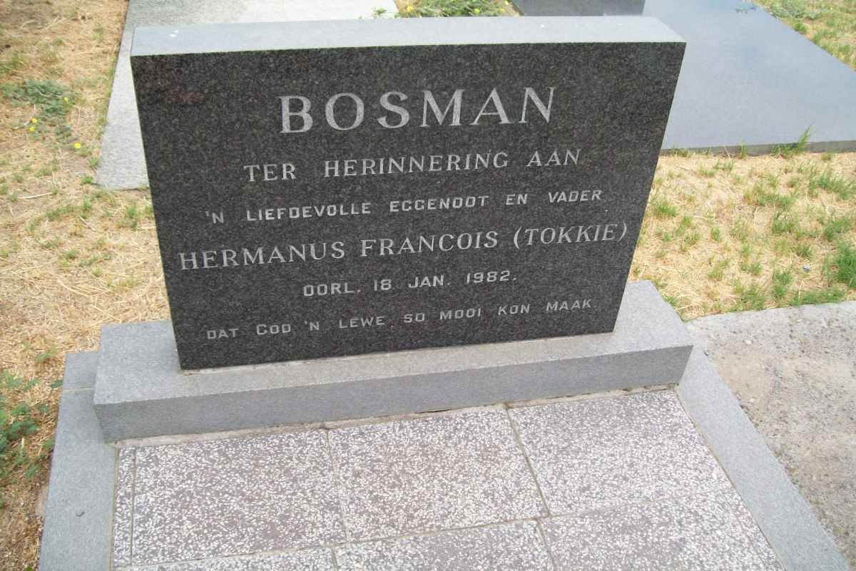 BOSMAN Hermanus Francois -1982