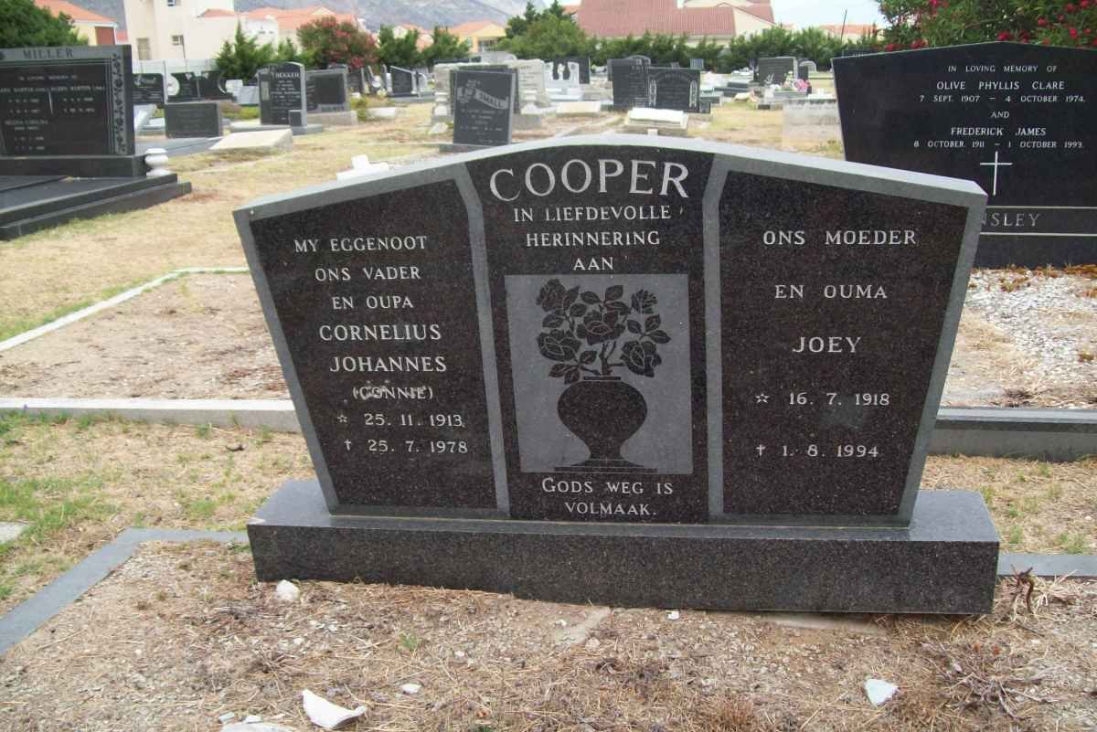COOPER Cornelius Johannes 1913-1978 &amp; Joey 1918-1994