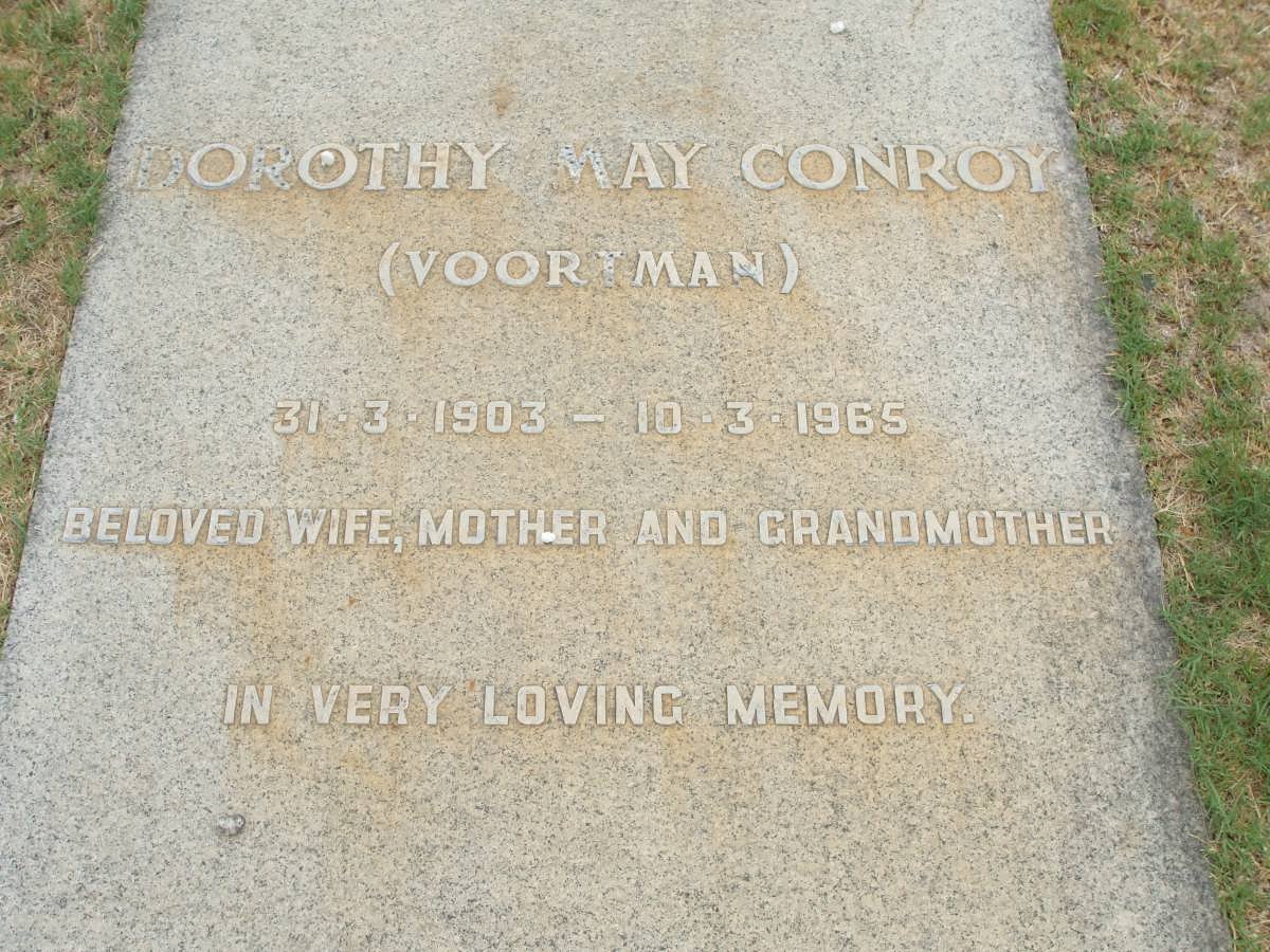 CONROY Dorothy May nee VOORTMAN 1903-1965