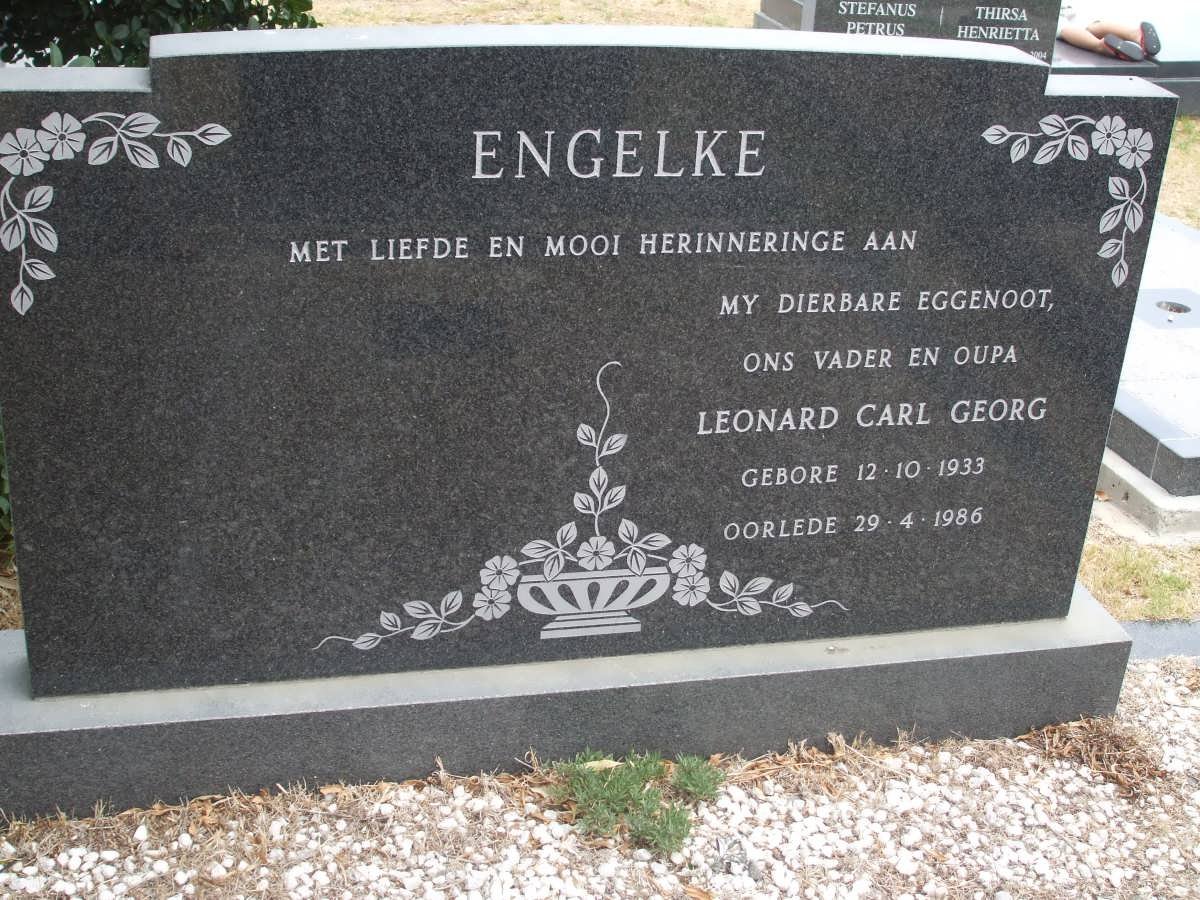 ENGLEKE Leonard Carl Georg 1933-1986