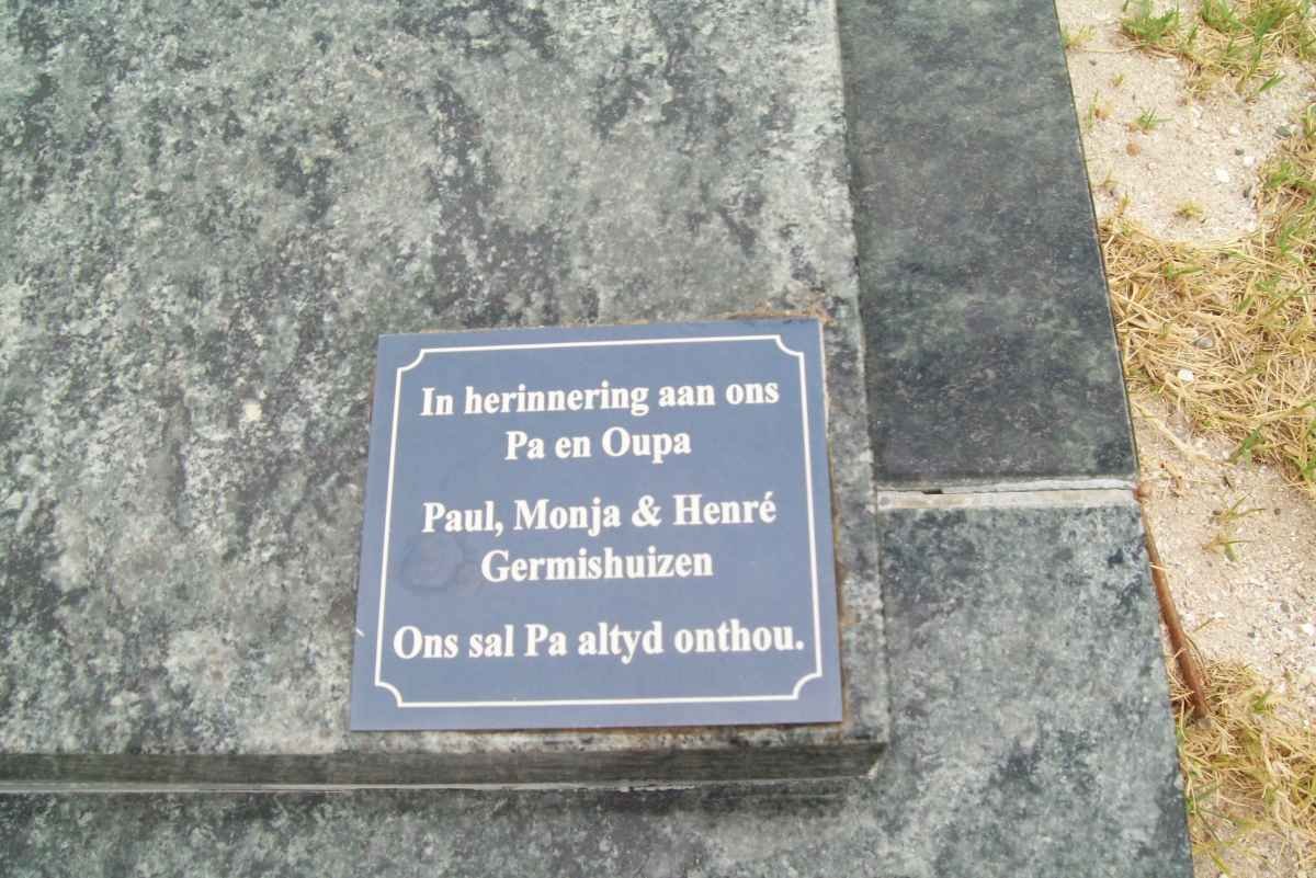 GERMISHUIZEN Sarel Francois 1951-2005