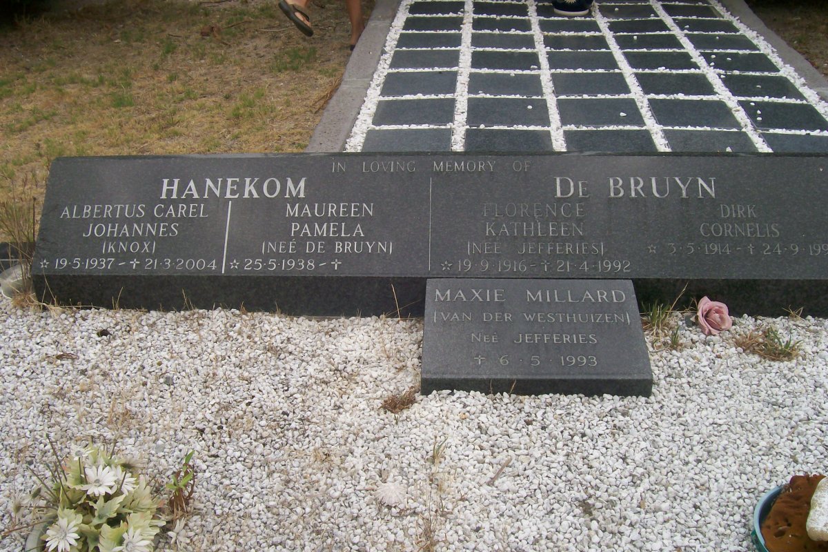 HANEKOM :: MILLARD :: VAN DER WESTHUIZEN :: JEFFERIES :: DE BRUYN 