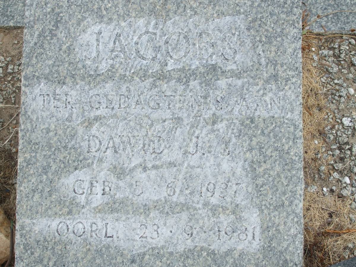 JACOBS Dawid J.S. 1937-1981