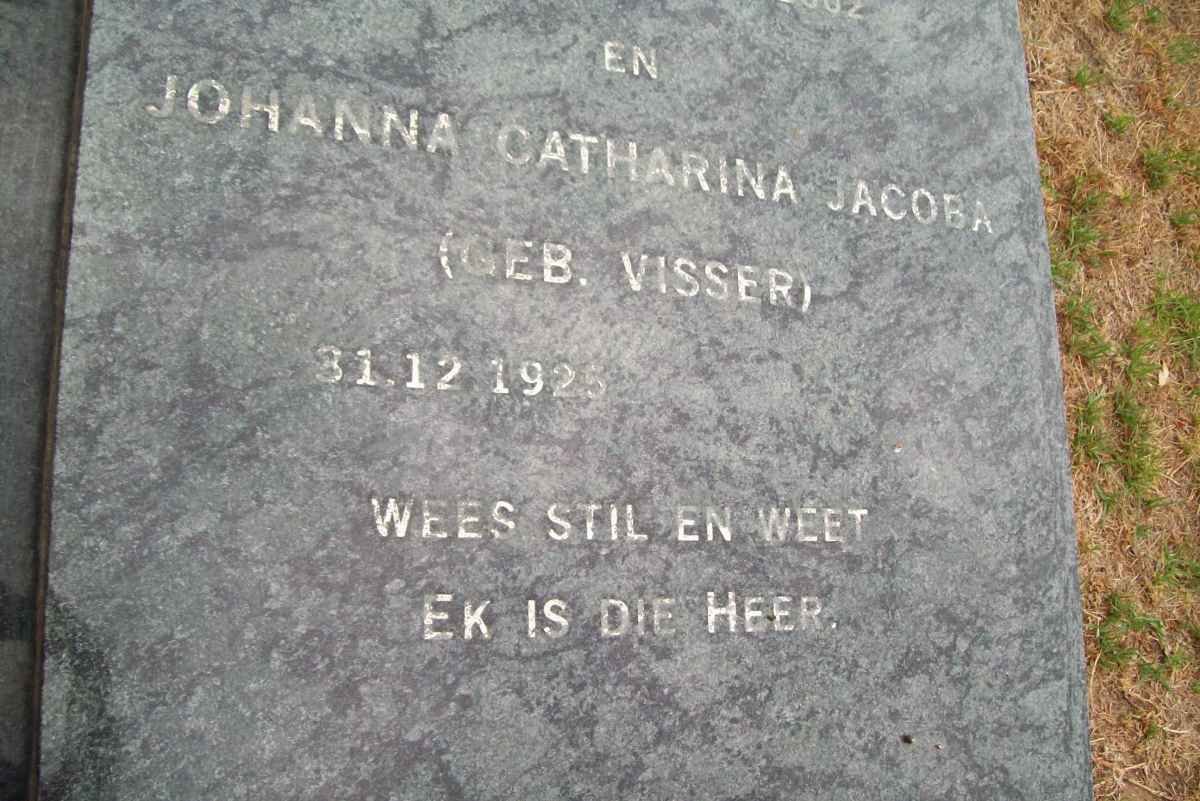 LOUW Johannes Hendrik Diedericks 1920-2002 &amp; Johanna Catharina Jacoba VISSER 1925-