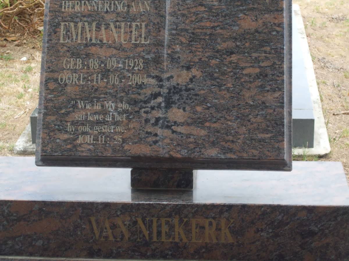 NIEKERK Emmanuel, van 1928-2004