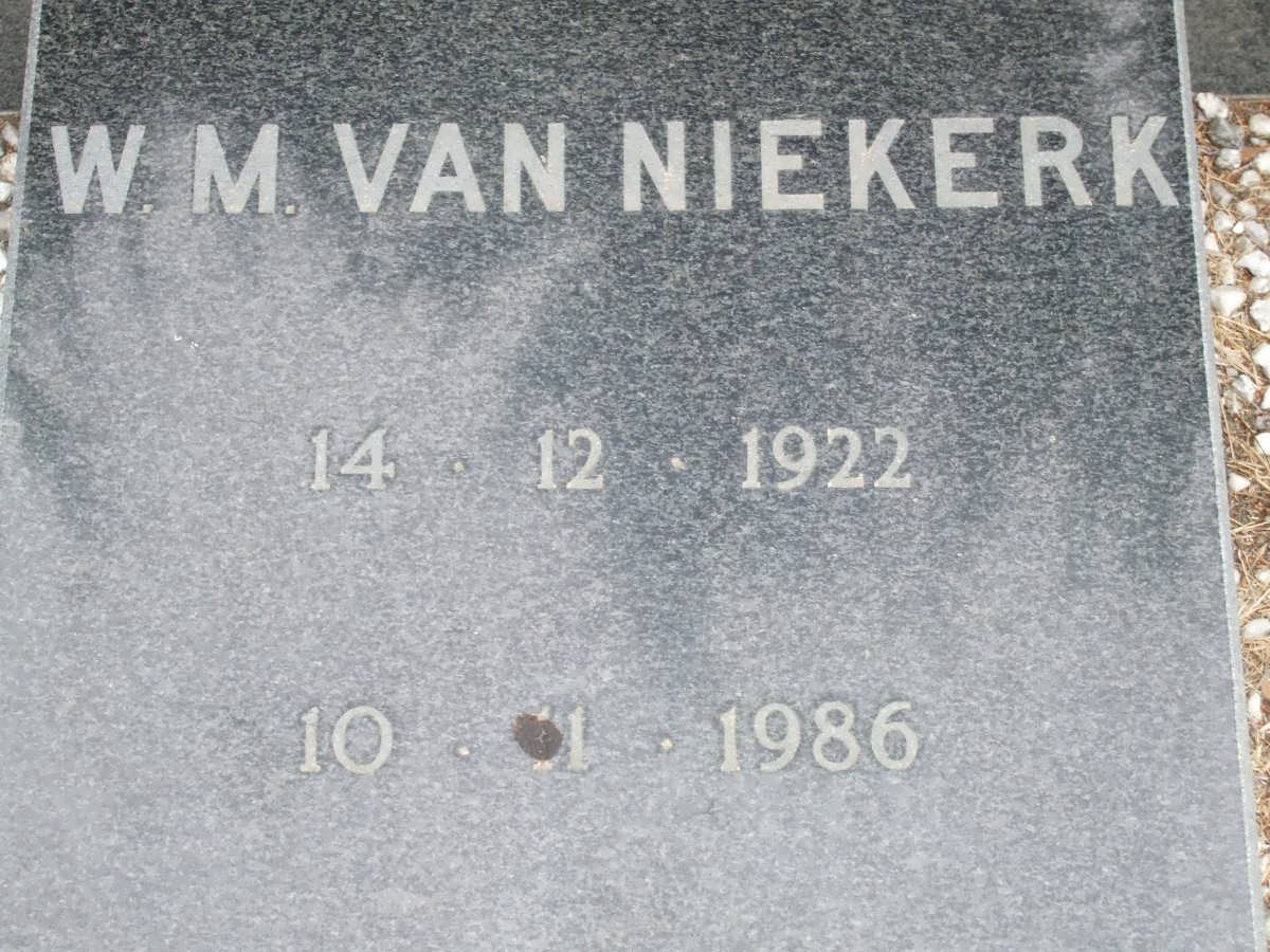 NIEKERK M.M., van 1922-1986