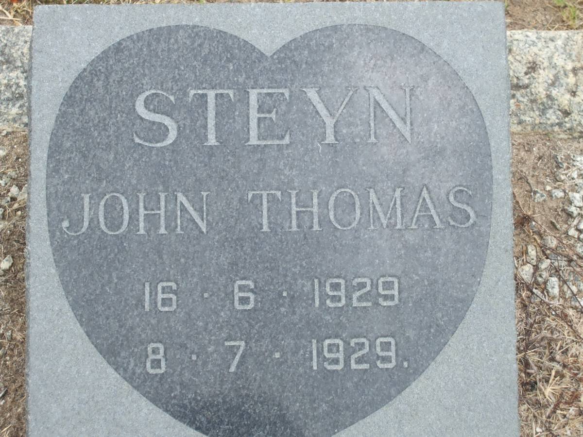 STEYN John Thomas 1929-1929
