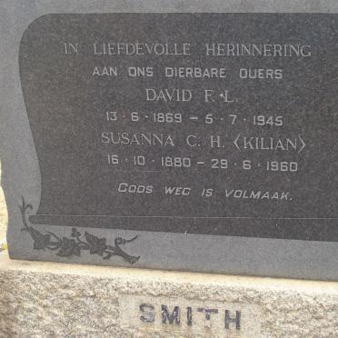 SMITH David F.L. 1869-1945 &amp; Susanna C.H. KILLIAN 1880-1960