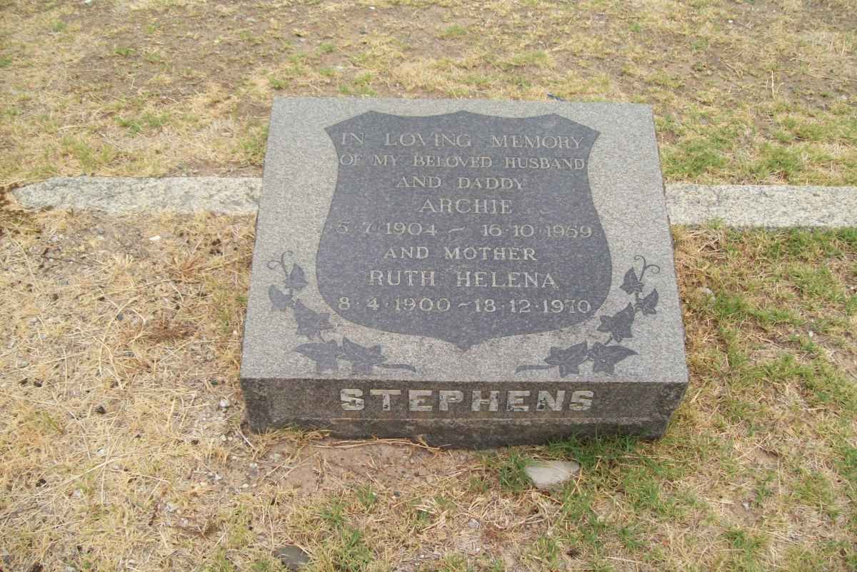 STEPHENS Archie 1904-1969 &amp; Ruth Helena 1900-1970