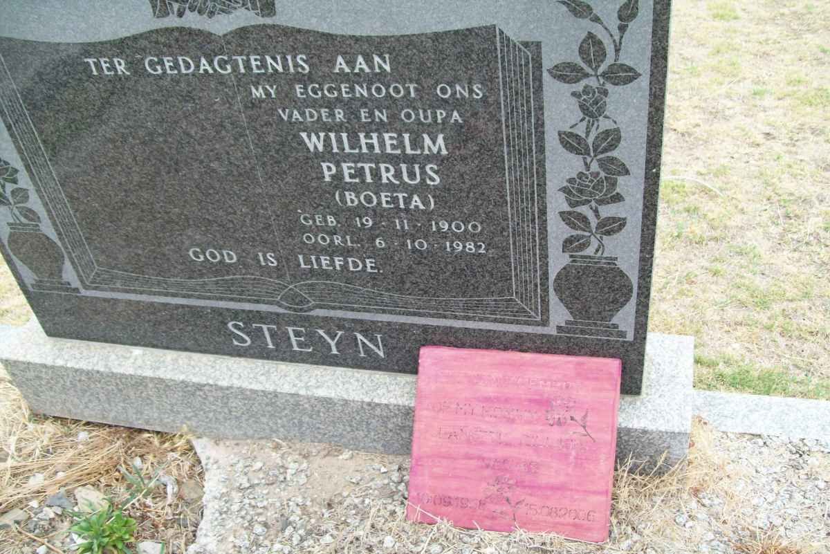 STEYN Wilhelm Petrus 1900-1982 :: VAN AS Jeanette Cilliers 1958-2006