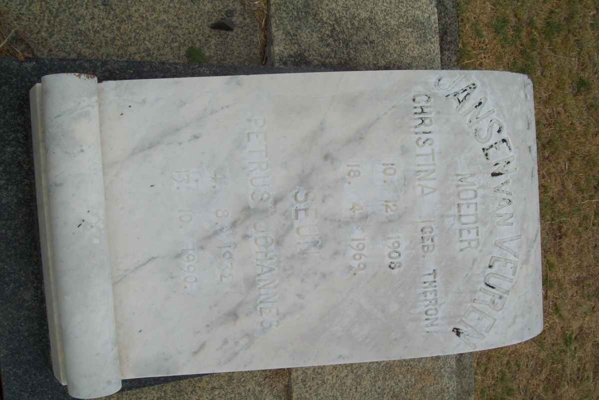 VEUREN Christina, Jansen van nee THERON 1908-1969 :: JANSEN VAN VEUREN Petrus Johannes 1932-1990