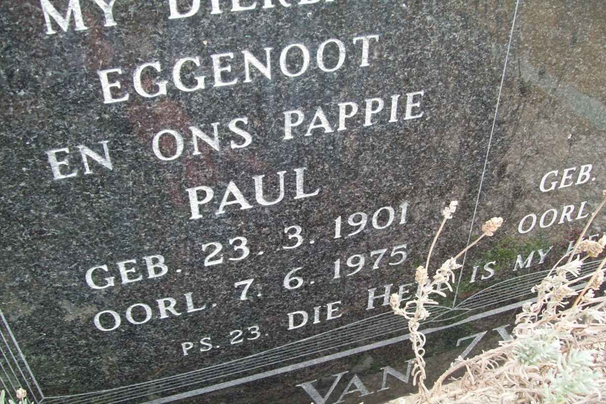 ZYL Paul, van 1901-1975 &amp; Bertie 1901-1993