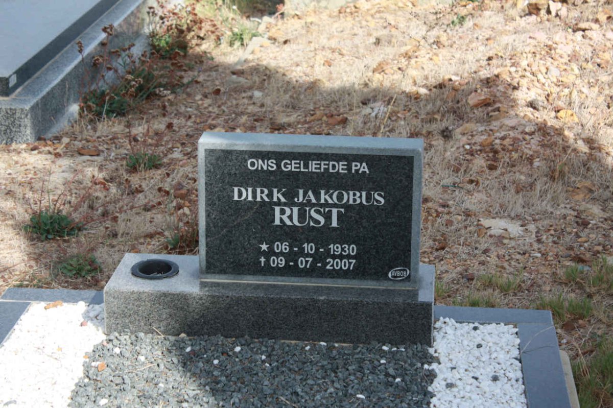 RUST Dirk Jakobus 1930-2007