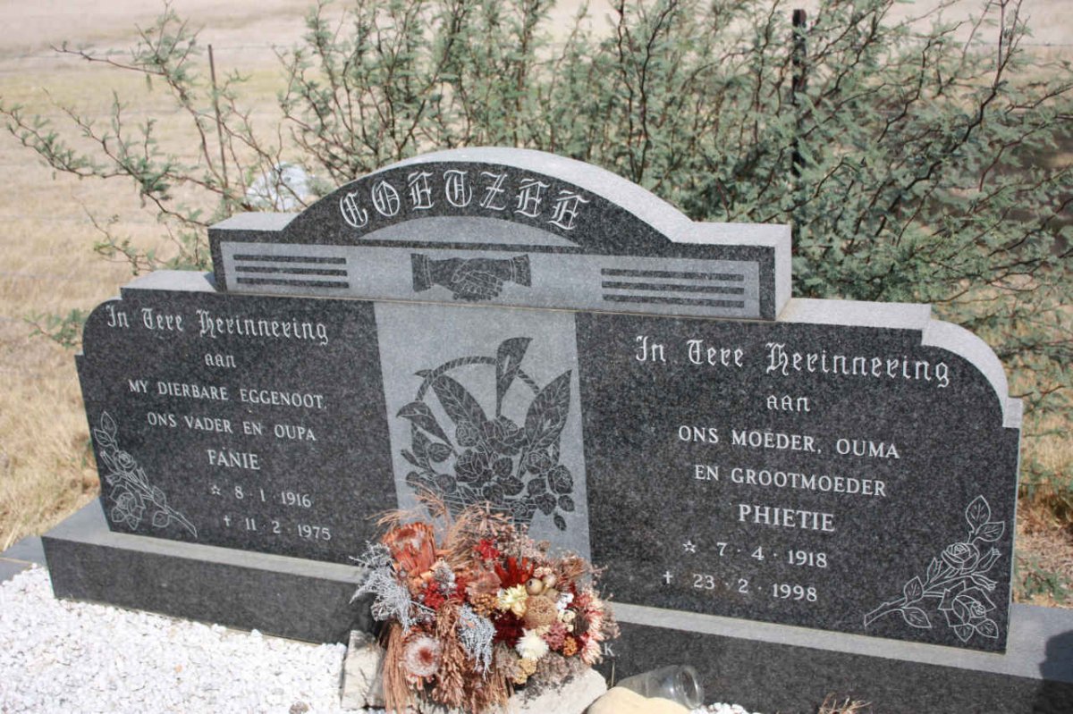 COETZEE Fanie 1916-1975 &amp; Phietie 1918-1998