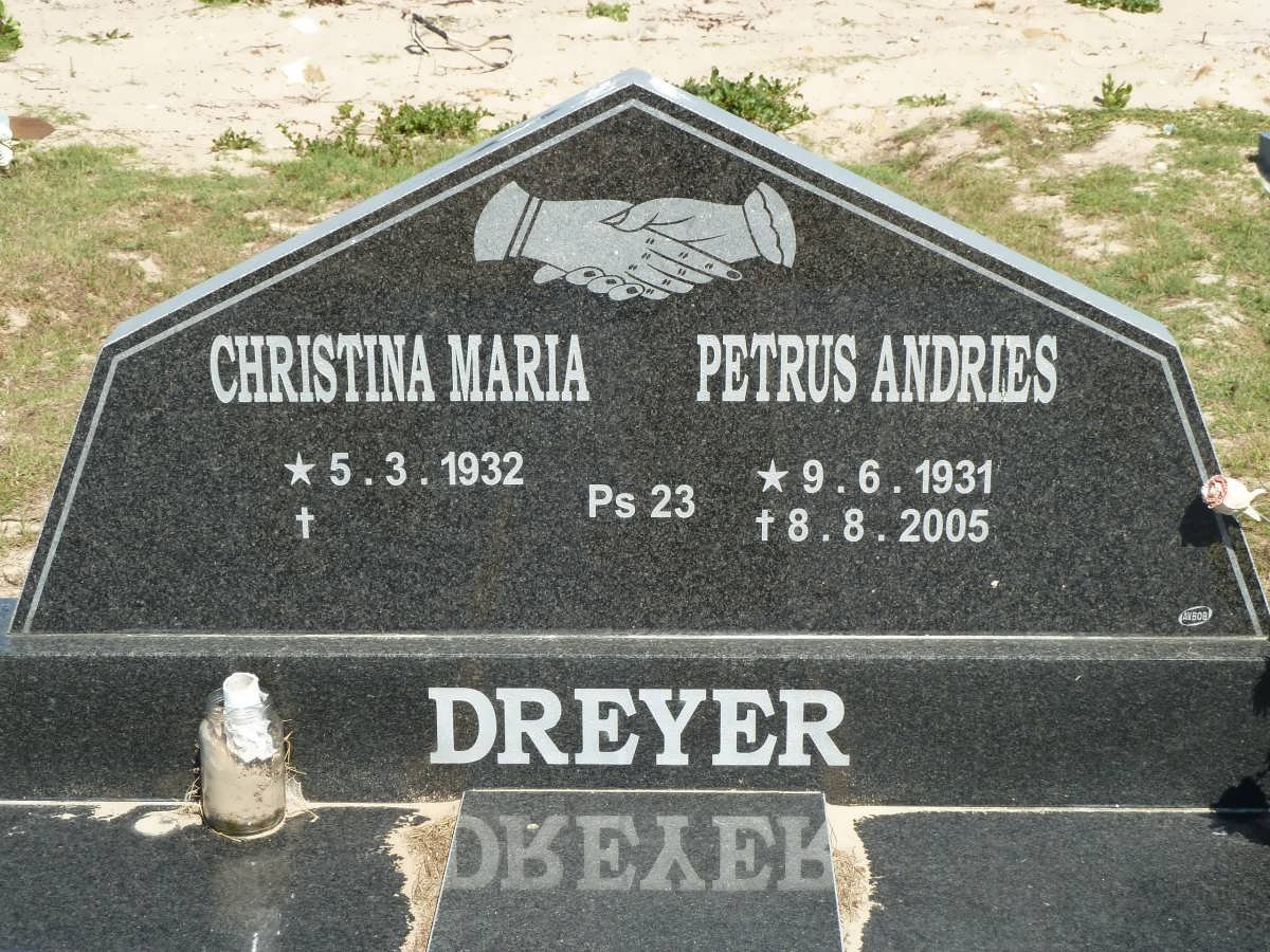 DREYER Petrus Andries 1931-2005 &amp; Christina Maria 1932-